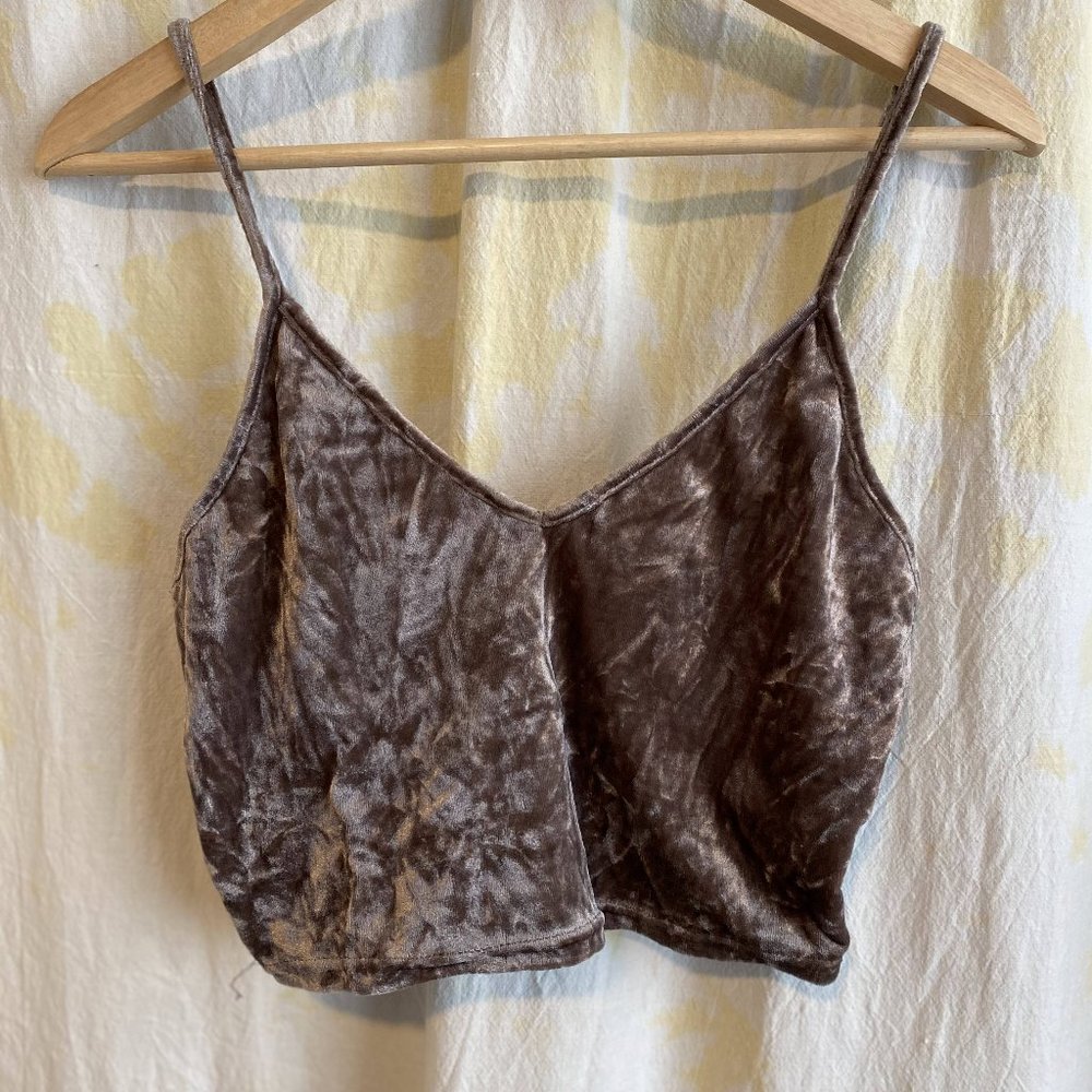 Velvet crop top